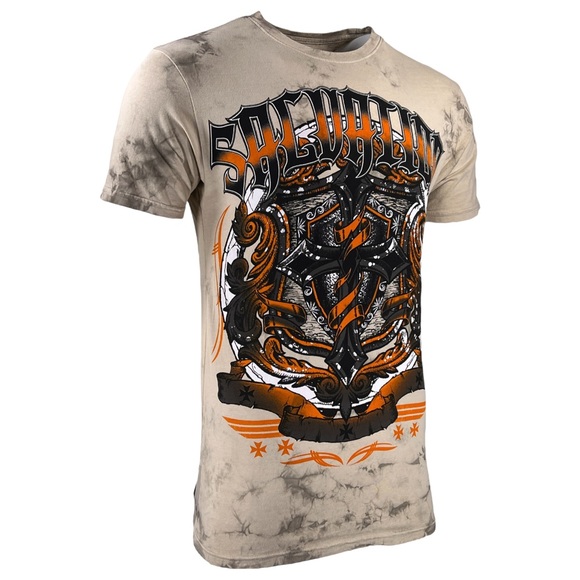 Archaic By Affliction Men's T-shirt Unknown Warrior Cross Wings S-3XL - Picture 5 of 8